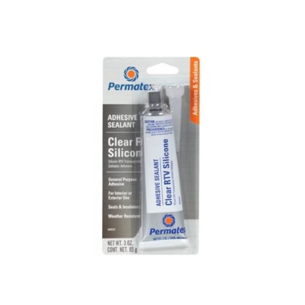 Permatex® Clear RTV Silicone Adhesive Sealant 3oz